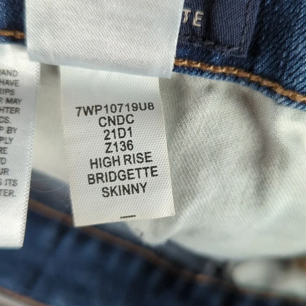 Lucky Brand High Rise Skinny Bridgette Ankle Jeans Raw Hem Button Fly Women's 4 - Picture 11 of 11